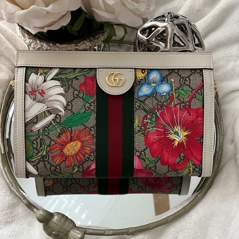 Gucci 503877 Ophidia GG Flora Small Shoulder Bag - Picture 10 of 12